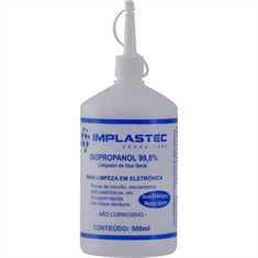 Álcool Isopropílico 500ml ISOPROPANOL - IMPLASTEC
